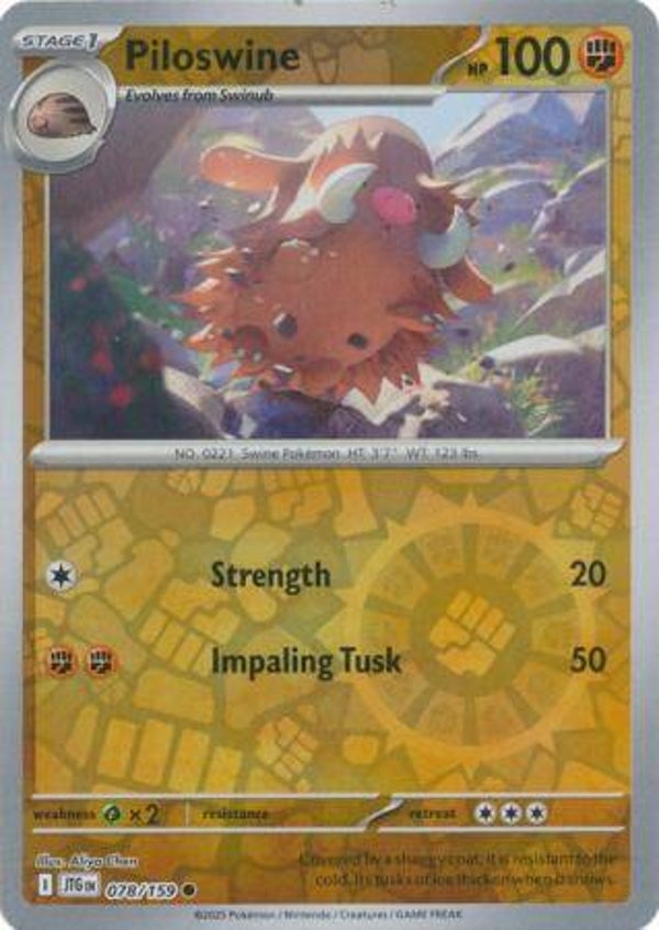 Piloswine 078/159 Reverse Holo Journey Together