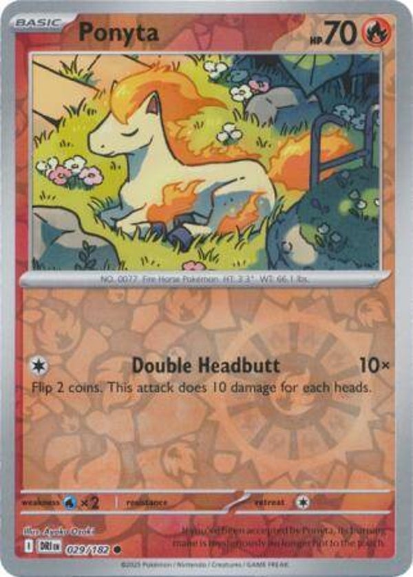 Ponyta 029/182 Reverse Holo Destined Rivals