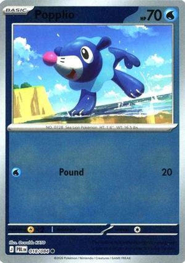 Popplio 018/084 reverse holo Pitch Black