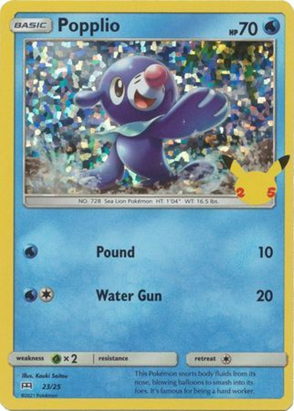 Popplio 23/25 Promo holo 25TH ANNIVERSARY MC DONALD'S