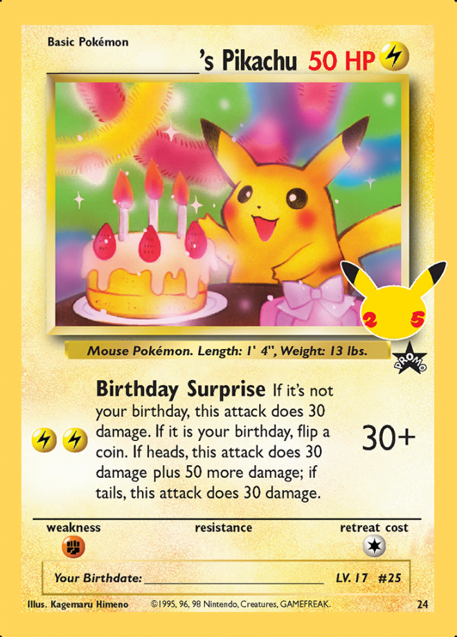 Pikachu birthday 24 celebrations