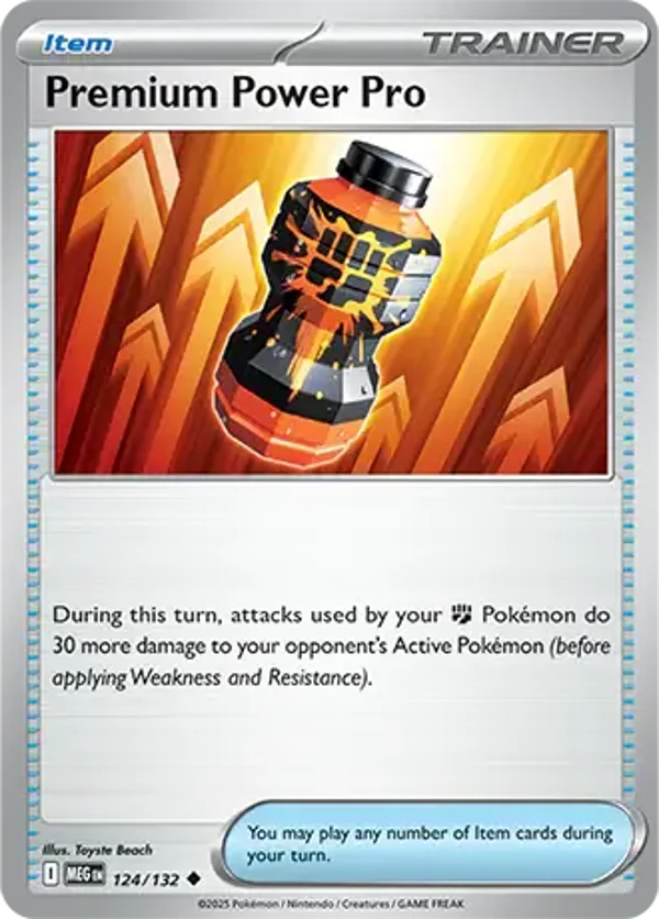 premium Power Pro 124/132 Reverse Holo Mega Evolution