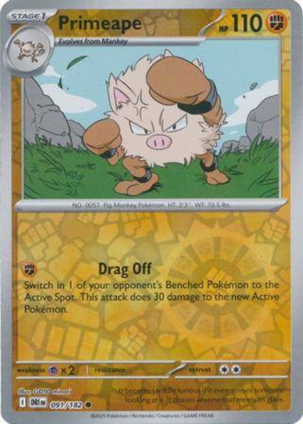 Primeape 091/182 Reverse Holo Destined Rivals