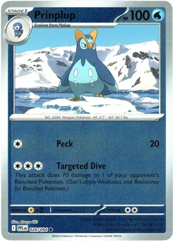 Prinplup 028/094 Reverse Holo Phantasmal Flames