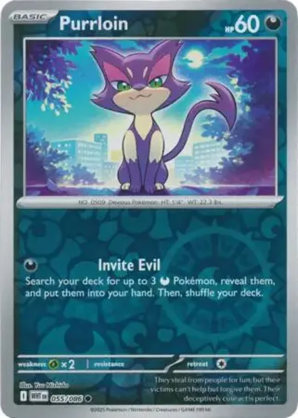 Purrloin 055/086 Reverse Holo White Flare