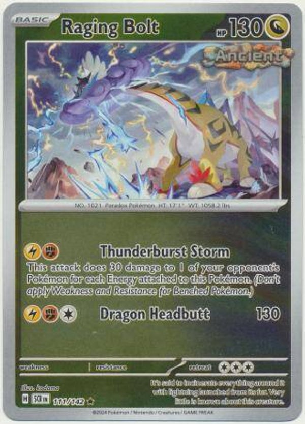 Raging Bolt 111/142 Reverse Holo Stellar Crown