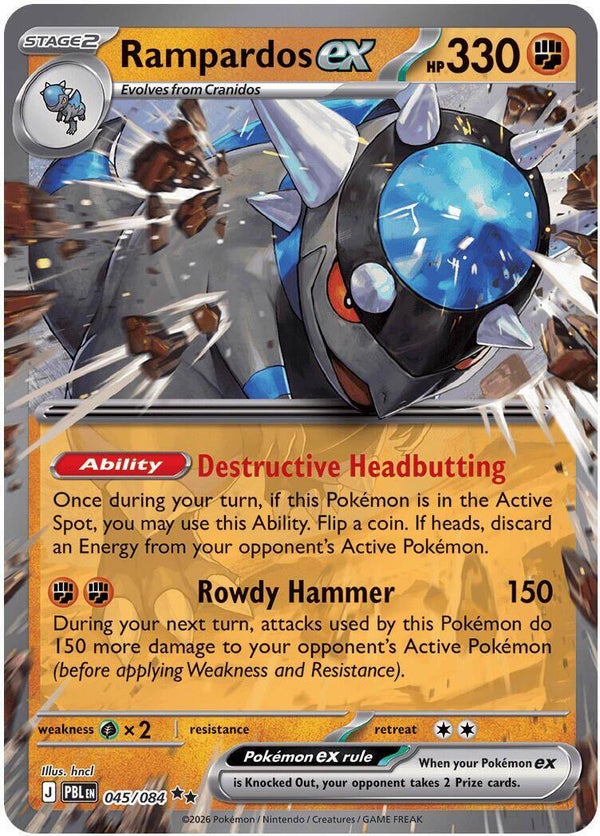 Rampardos EX 045/084 Pitch Black