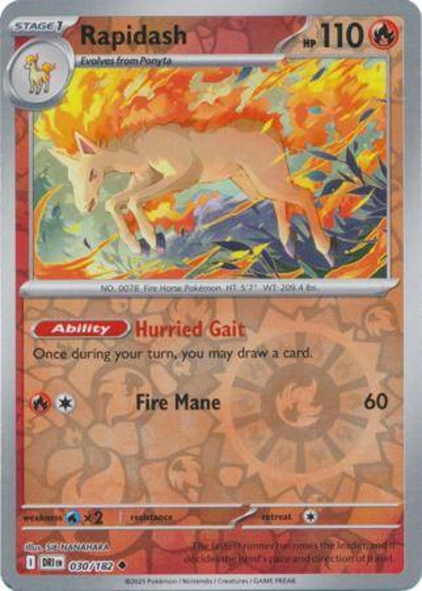 Rapidash 030/182 Reverse Holo Destined Rivals