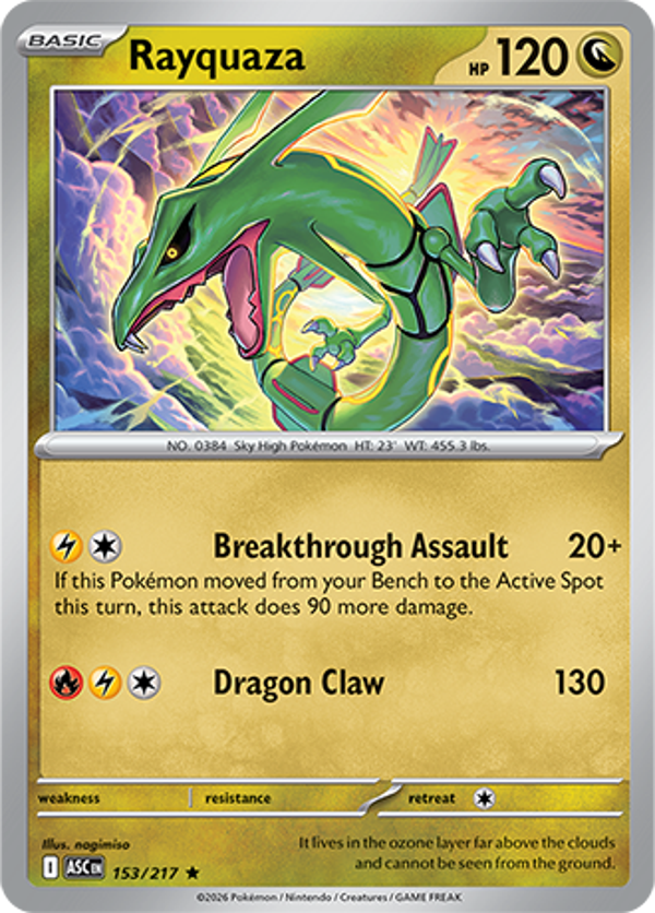 Rayquaza 153/217 Holo Ascended Heroes