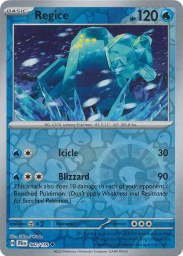 Regice 042/159 Reverse Holo Journey Together