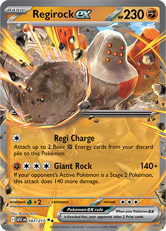 Regirock EX 107/217 Ascended Heroes