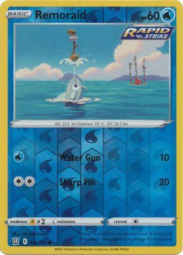 Remoraid 036/163 reverse holo Battle Styles