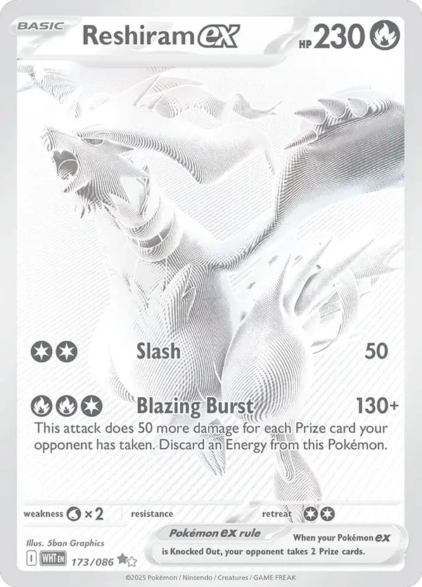 Reshiram EX 173/086 White Flare
