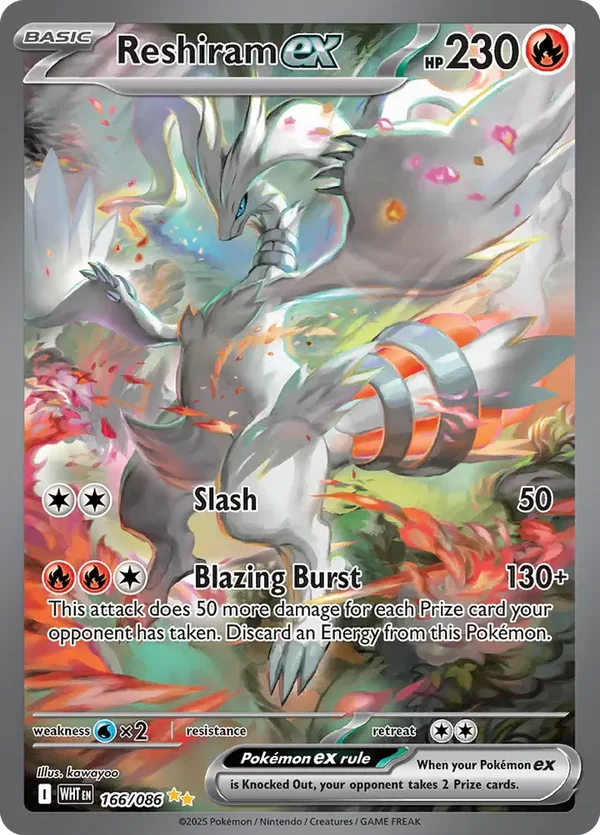 Reshiram EX 166/086 White Flare