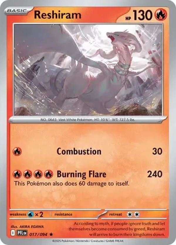 Reshiram 017/094 Holo Phantasmal Flames
