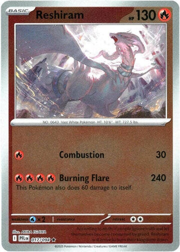 Reshiram 017/094 Reverse Holo Phantasmal Flames