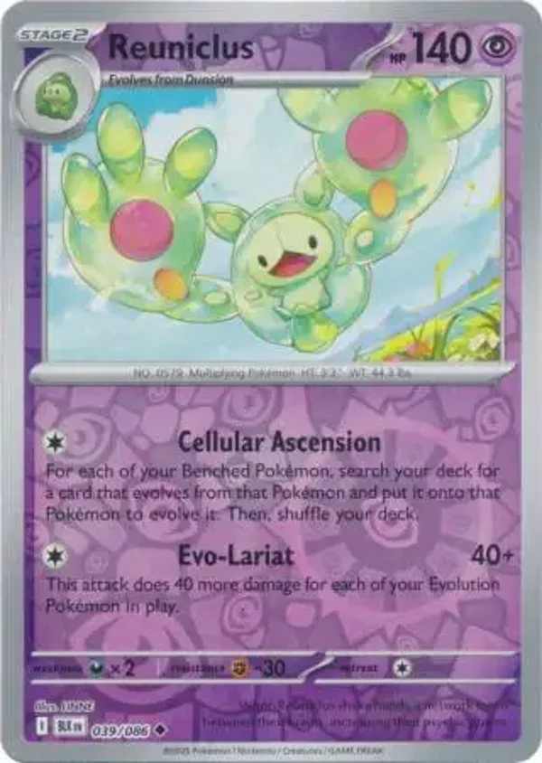 Reuniclus 039/086 Reverse Holo Black Bolt