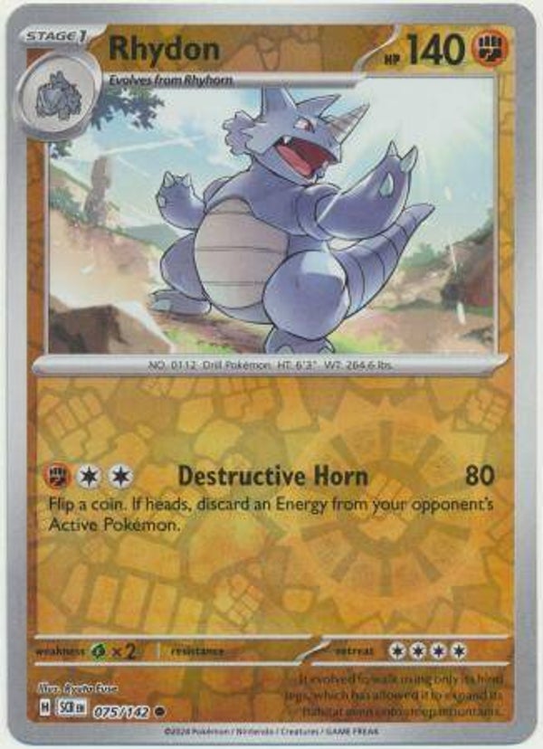 Rhydon 075/142 Reverse Holo Stellar Crown