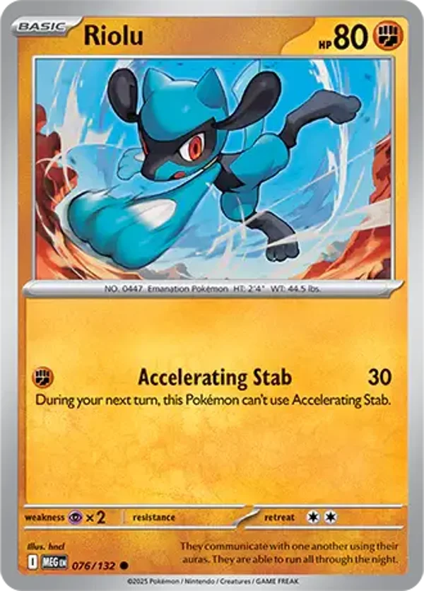 Riolu 076/132 Reverse Holo Mega Evolution
