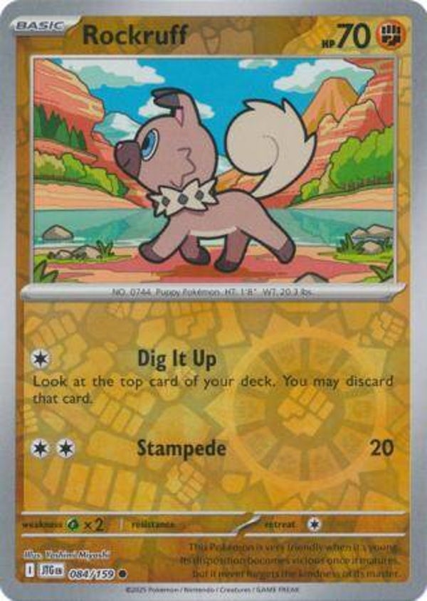 Rockruff 084/159 Reverse Holo Journey Together