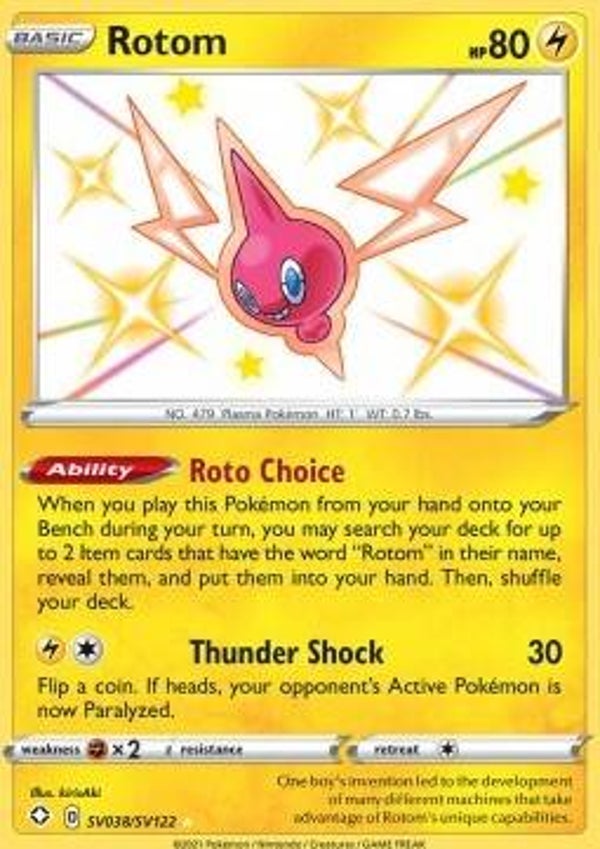 Rotom sv038/sv122 shining fates-baby shiny