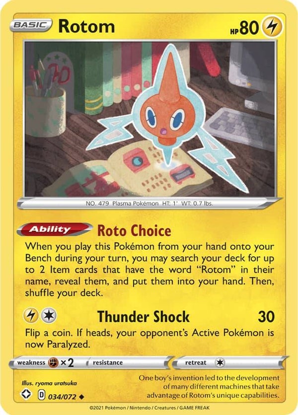 rotom 034/072 shining fates
