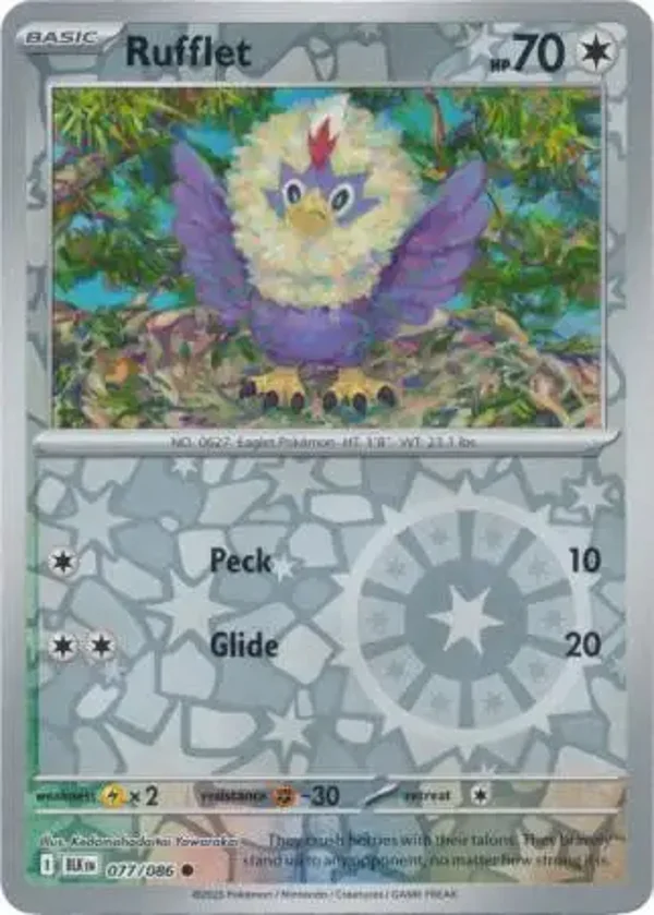 Rufflet 077/086 Reverse Holo Black Bolt