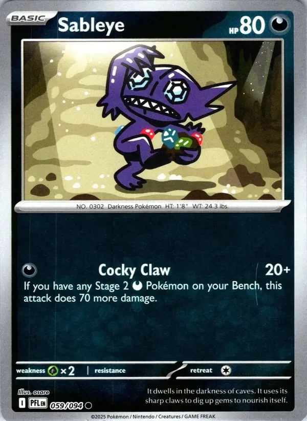 Sableye 059/094 Reverse Holo Phantasmal Flames