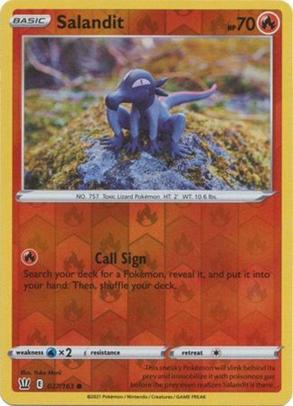 Salandit 027/163 reverse holo Battle Styles