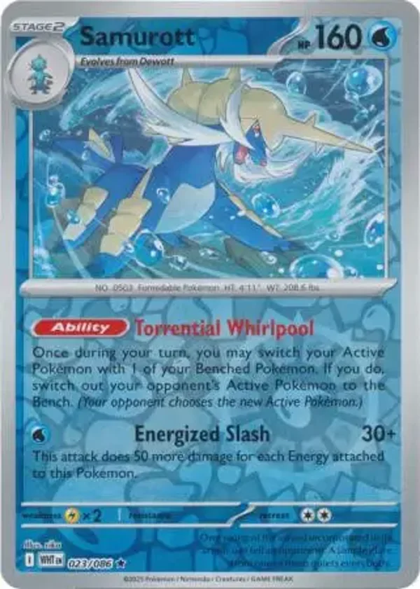 Samurott 023/086 Reverse Holo White Flare