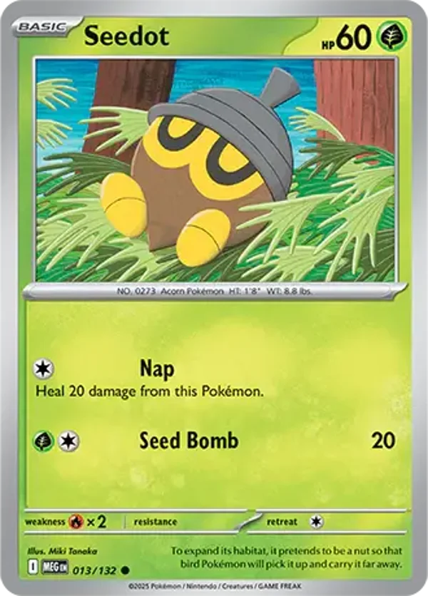 Seedot 013/132 Reverse Holo Mega Evolution