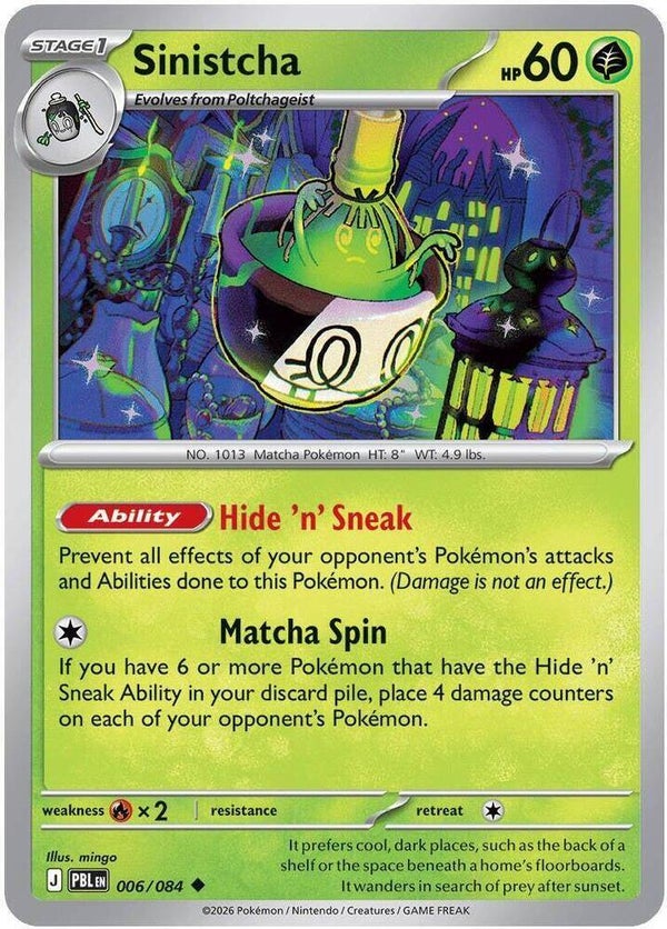 Sinistcha 006/084 reverse holo Pitch Black