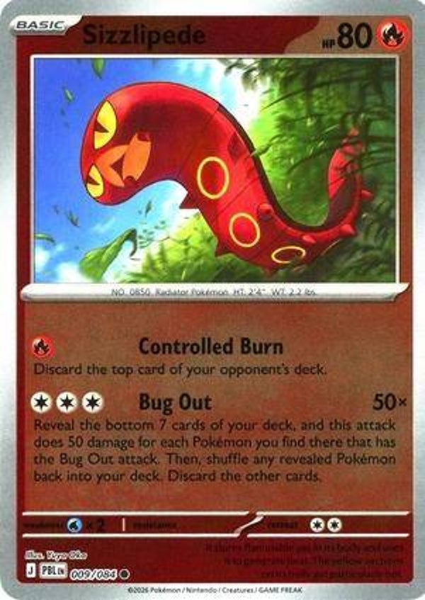 Sizzlipede 009/084 reverse holo Pitch Black