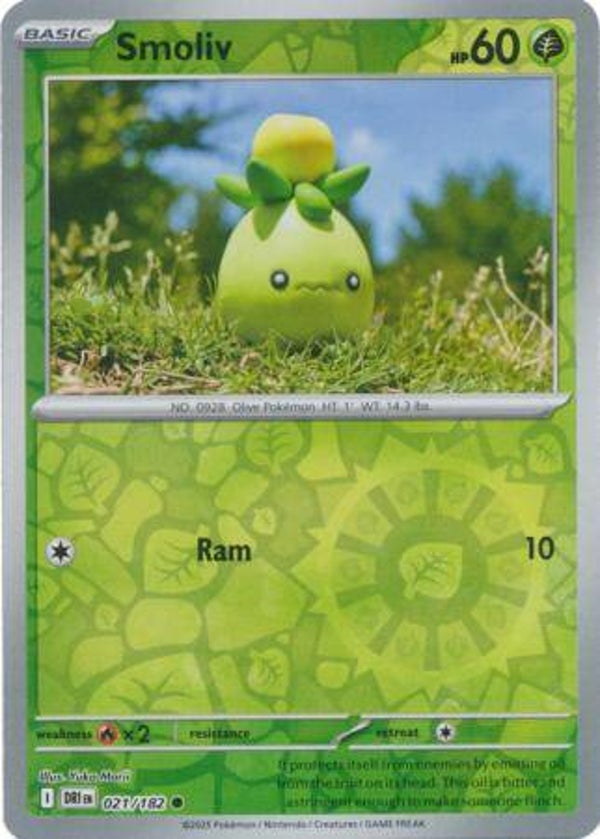 Smoliv 021/182 Reverse Holo Destined Rivals