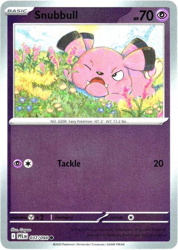 Snubbull 037/094 Reverse Holo Phantasmal Flames