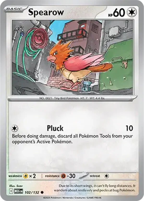 Spearow 102/132 Reverse Holo Mega Evolution