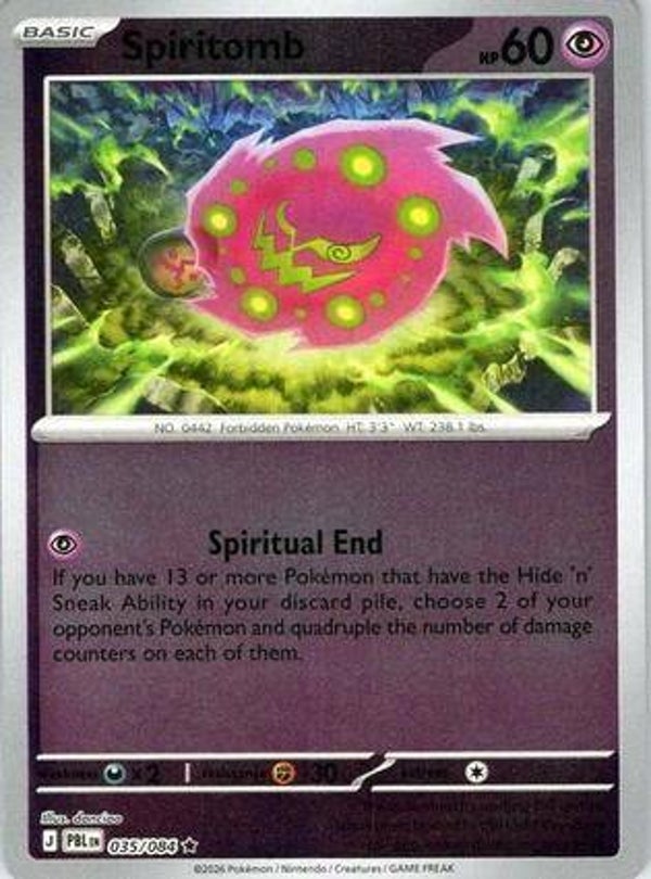 Spiritomb 035/084 reverse holo Pitch Black