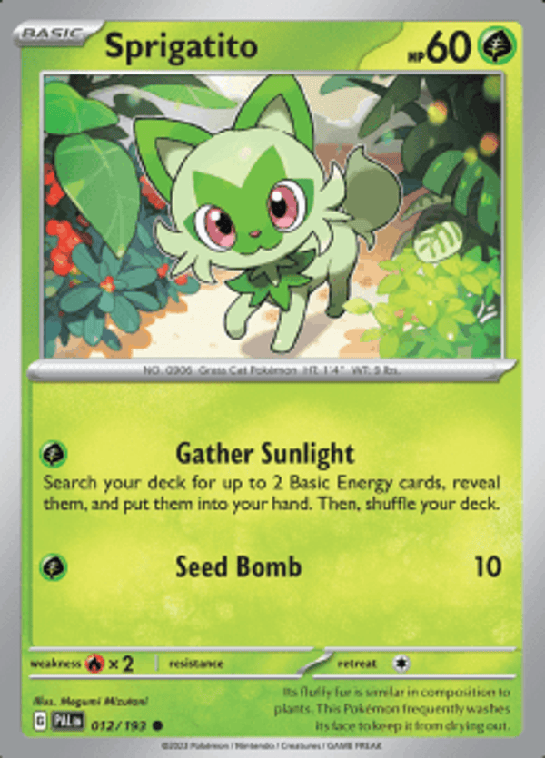 Sprigatito 012/193 reverse holo Paldea evolved