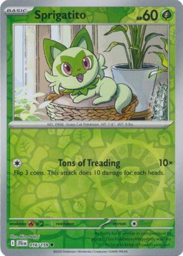 Sprigatito 016/159 Reverse Holo Journey Together