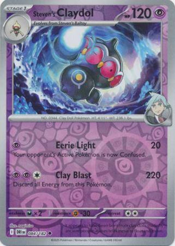 Steven's Claydol 084/182 Reverse Holo Destined Rivals