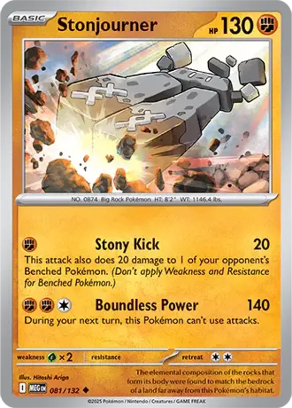 Stonjourner 081/132 Reverse Holo Mega Evolution