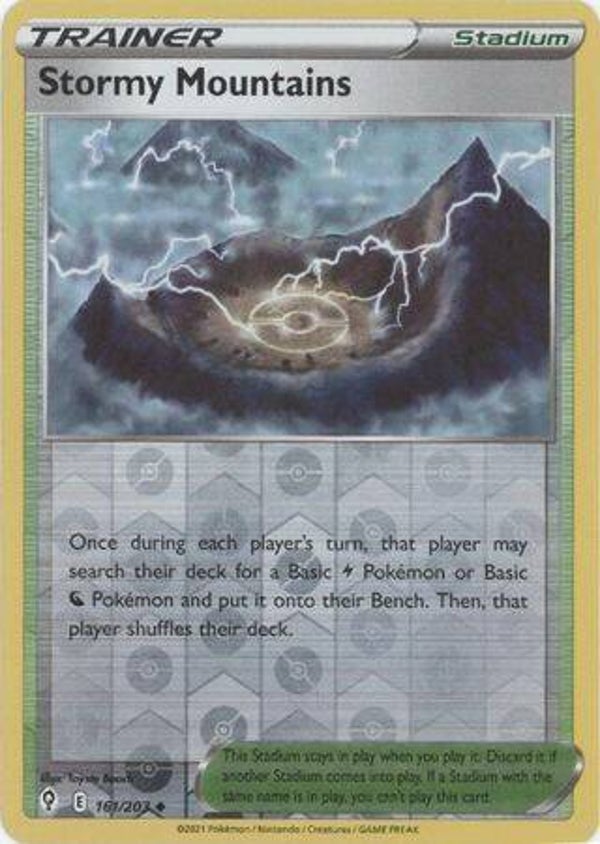 stormy mountains 161/203 reverse holo evolving skies