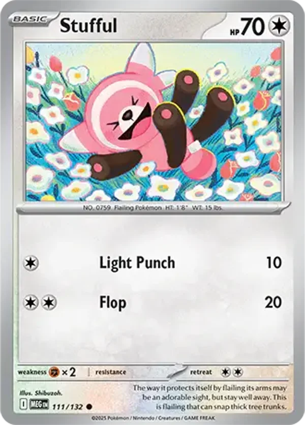 Stufful 111/132 Reverse Holo Mega Evolution