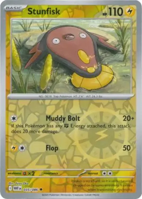 Stunfisk 035/086 Reverse Holo White Flare