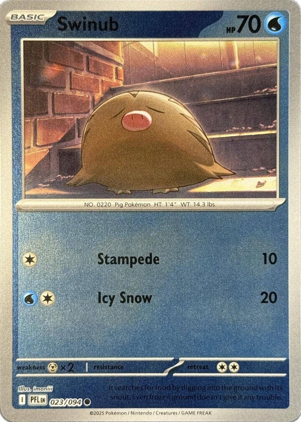 Swinub 023/094 Reverse Holo Phantasmal Flames