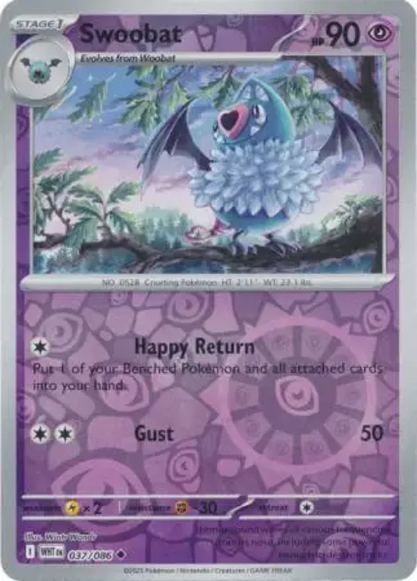 Swoobat 037/086 Reverse Holo White Flare