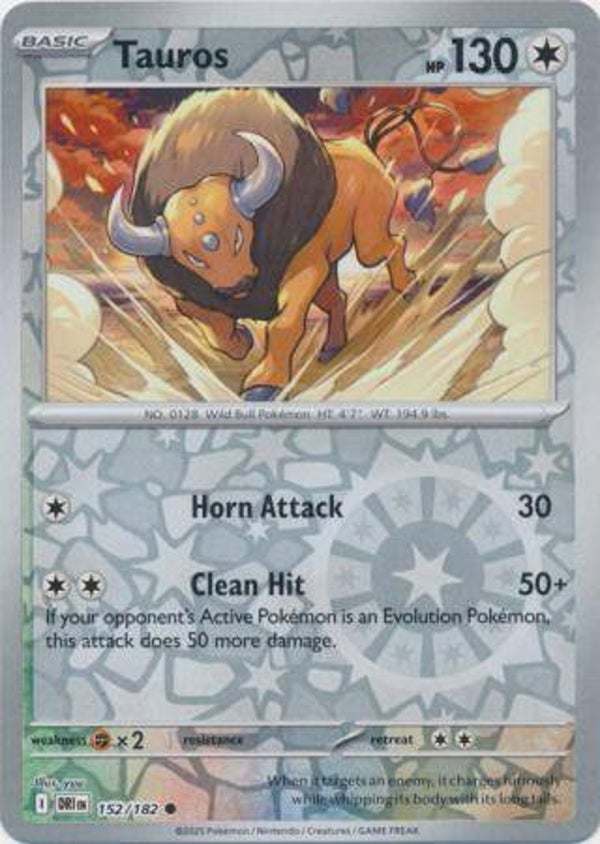 Tauros 152/182 Reverse Holo Destined Rivals