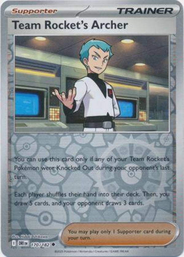 Team Rocket's Archer 170/182 Reverse Holo Destined Rivals