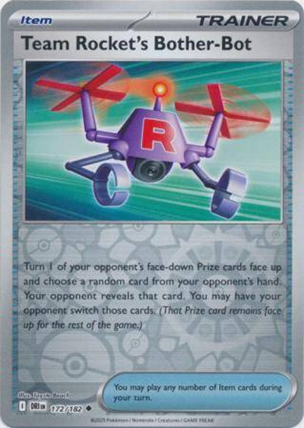 Team Rocket's Bother-Bot 172/182 Reverse Holo Destined Rivals