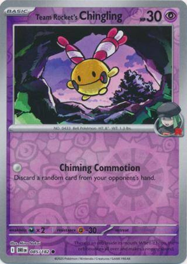 Team Rocket's Chingling 085/182 Reverse Holo Destined Rivals